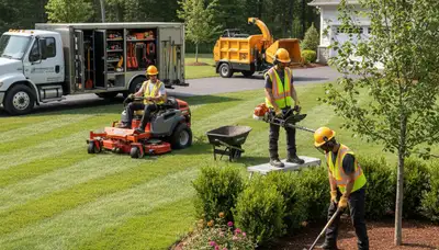 Bellevue, WA tree service crew providing landscaping and arbor care for local properties