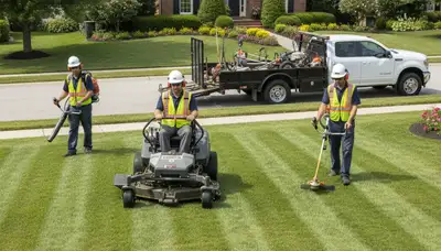 Bellevue, WA tree service crew providing professional tree removal and care on a residential property