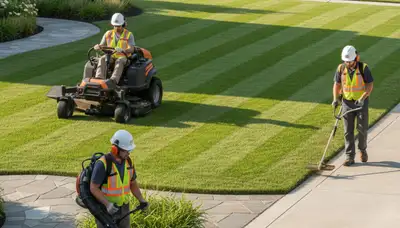 Bellevue, WA tree service crew providing professional lawn care and arbor tree care for local properties