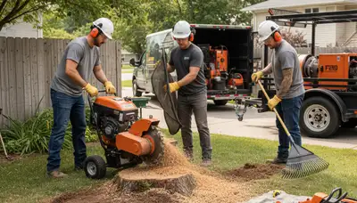 Bellevue, WA stump removal service clearing a yard for better use