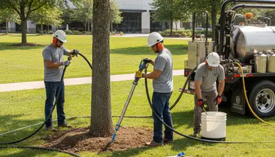 Tree fertilizing service in Bellevue, WA by Arbor Tree Care supporting healthy roots and growth