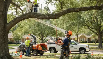 Arbor Tree Care pruning a tree in Bellevue, WA for safer, healthier landscape maintenance