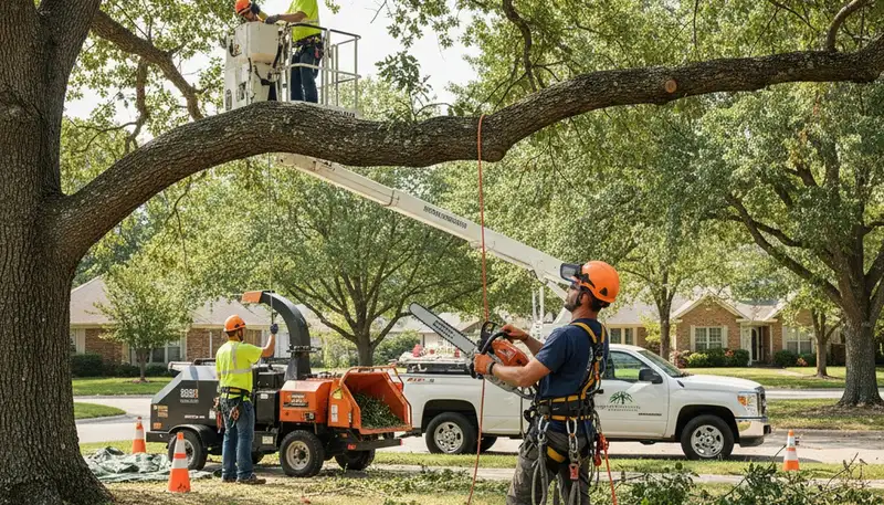 Arbor Tree Care pruning a tree in Bellevue, WA for safer, healthier landscape maintenance