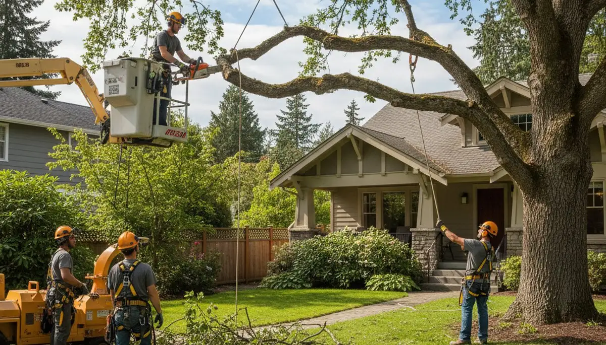 Bellevue, WA tree service crew providing professional tree removal and trimming for homeowners