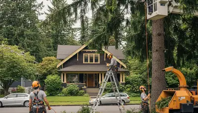 Tree service crew providing professional tree removal in Bellevue, WA